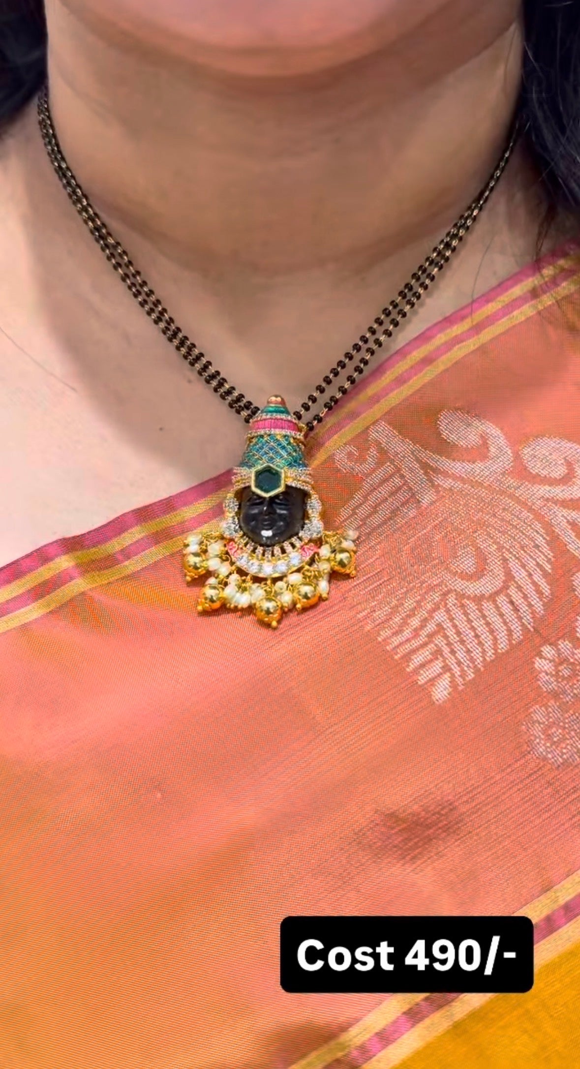 Beautiful Balaji pendant blackbeads with new black polish