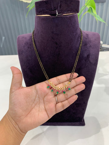 Beautiful blackbeads 2 lines 18 inchs