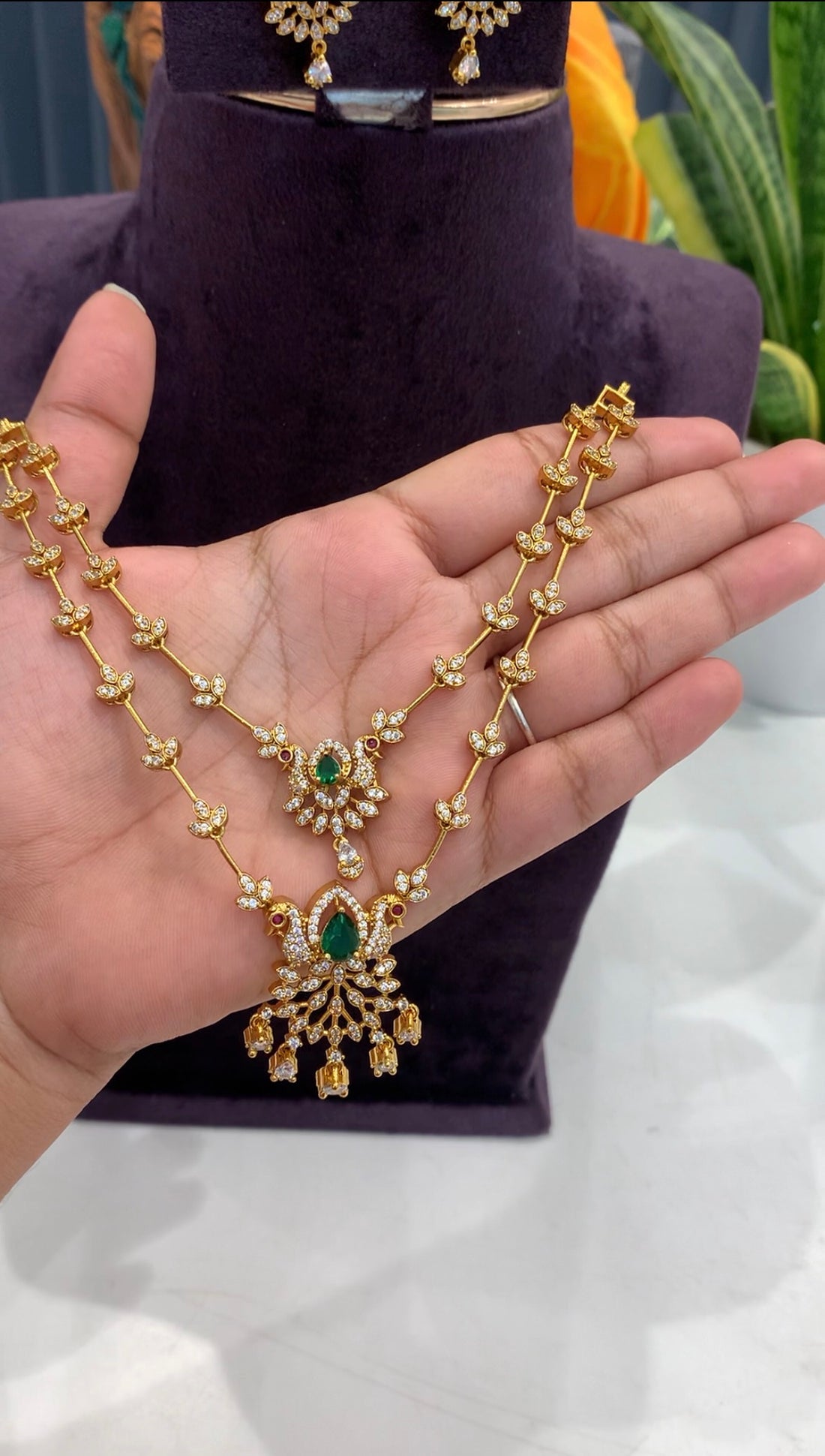 Beautiful stylish 2 step necklace