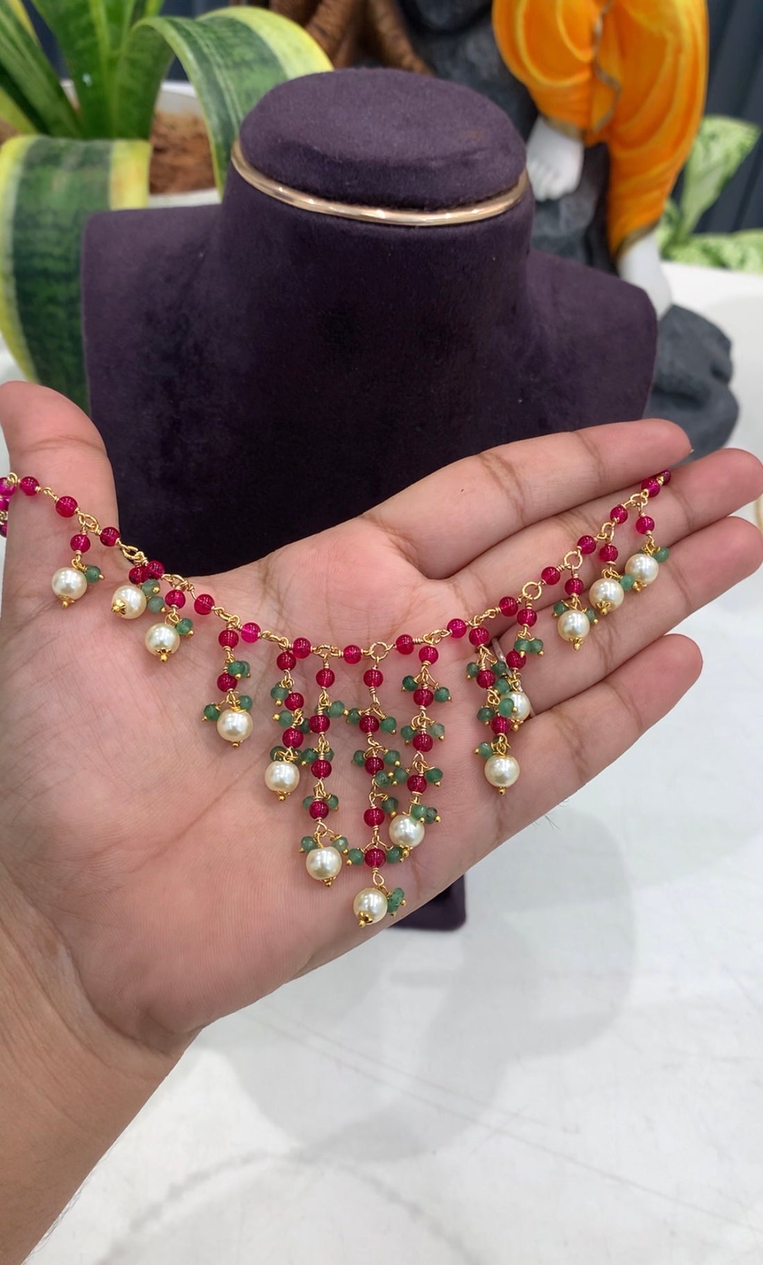 Beautiful simple handmade neck set