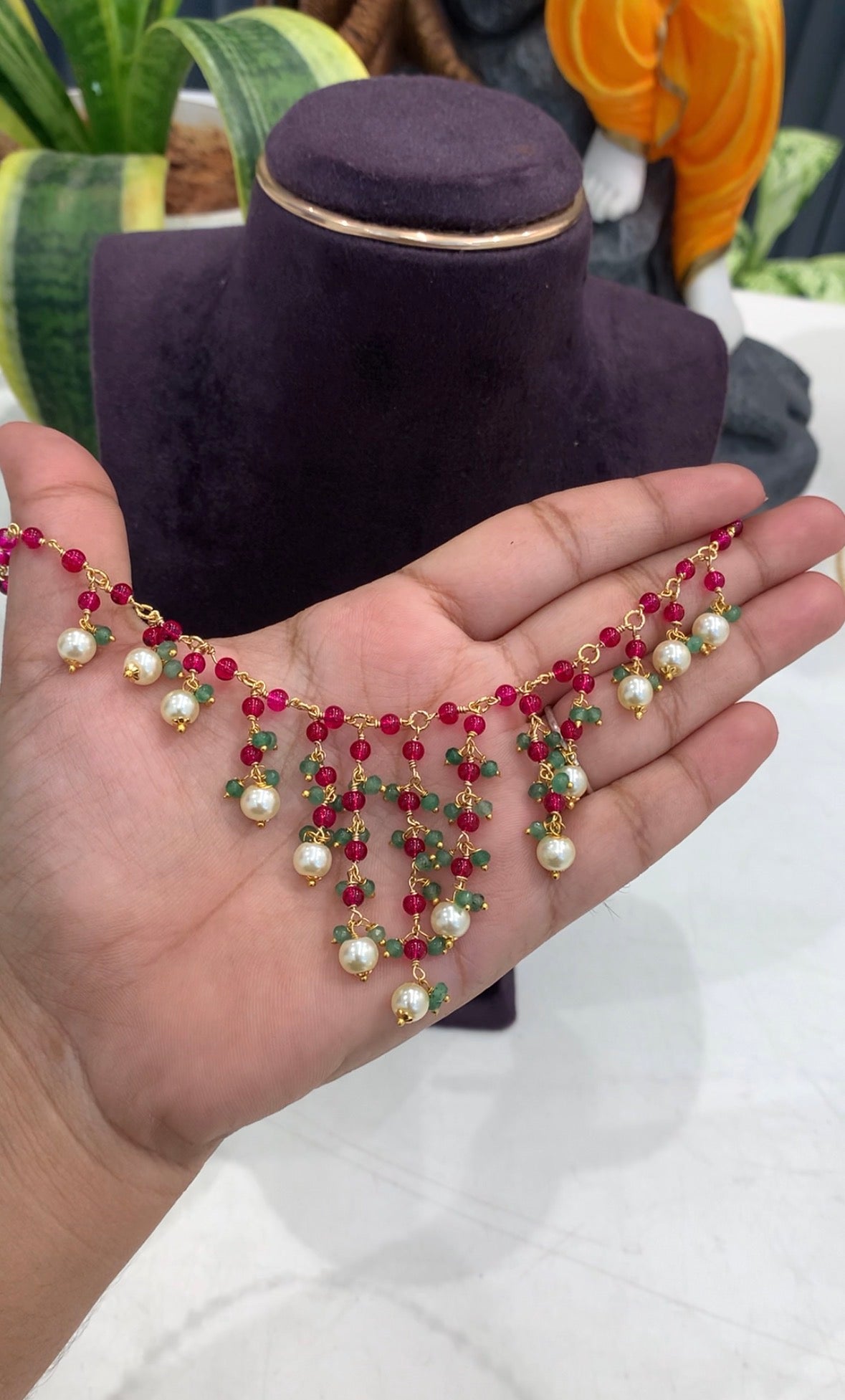 Beautiful simple handmade neck set