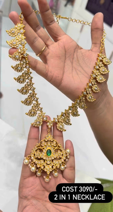 Beautiful 2 in 1 mango style necklace