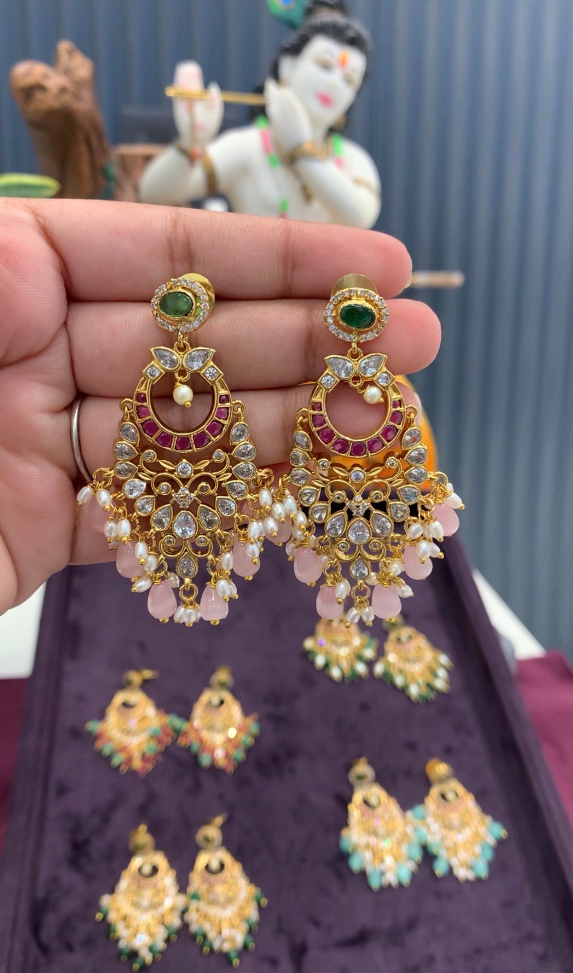 Beautiful customised chandbali earrings