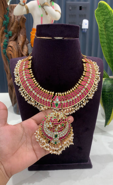 Beautiful premium jadav heavy necklace