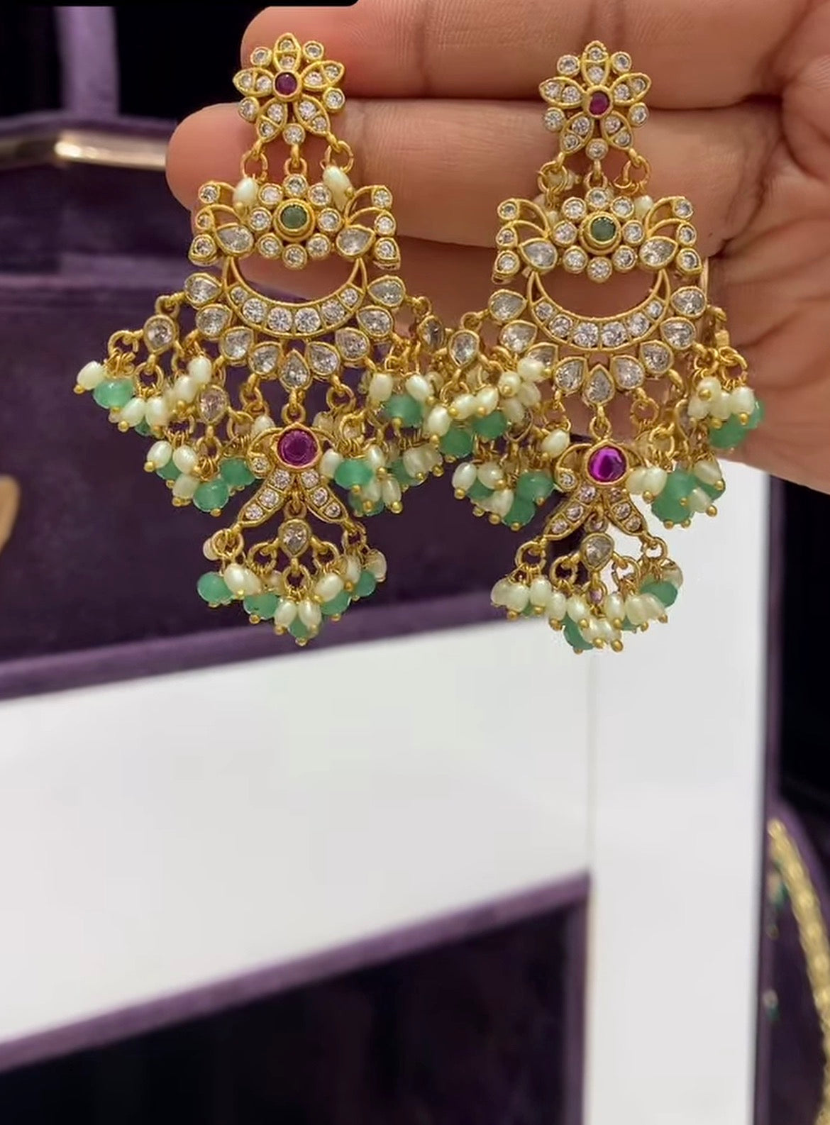 Beautiful Chandbali earrings
