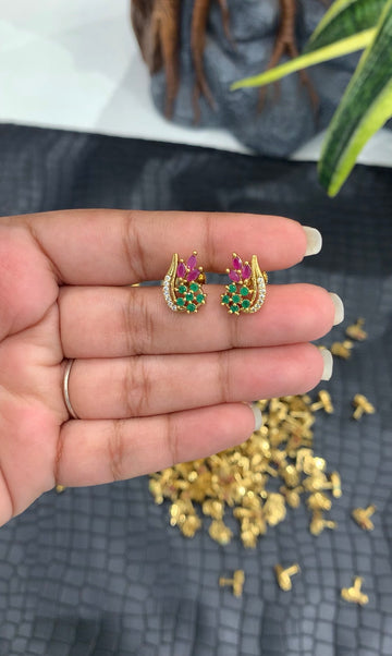 Beautiful multi screwback studs
