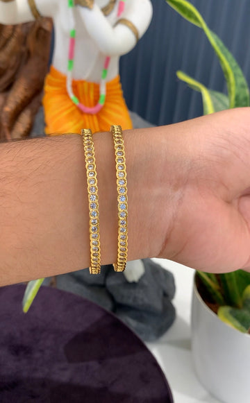 Beautiful White stones Bangles