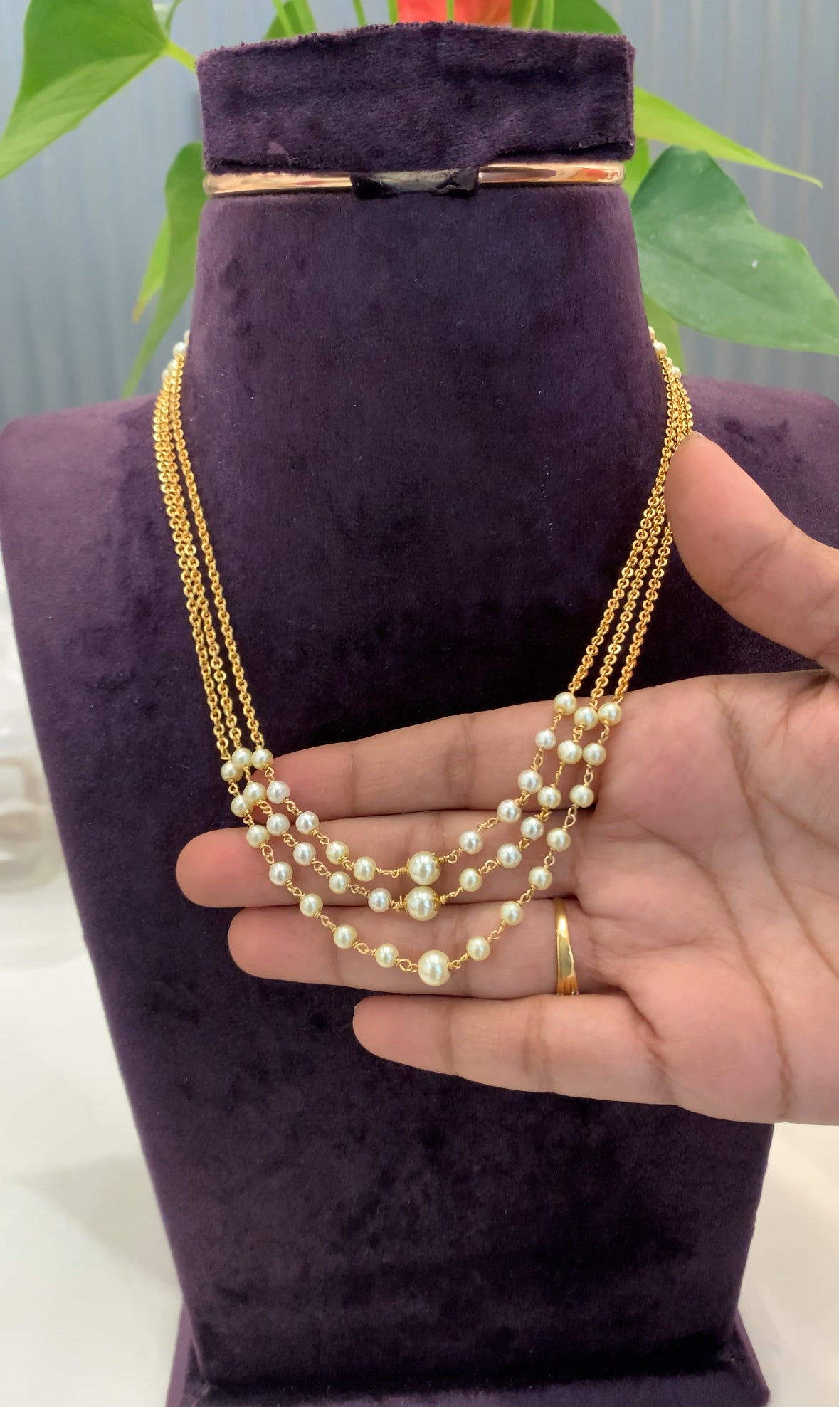 Beautiful customised chandraharam set (3 step )