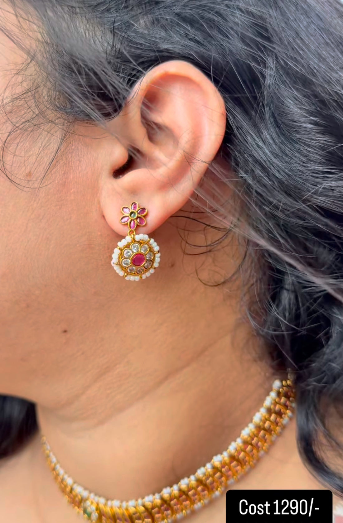 Beautiful customised kundhan style necklace