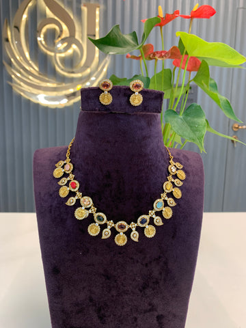 Beautiful navarathna necklace