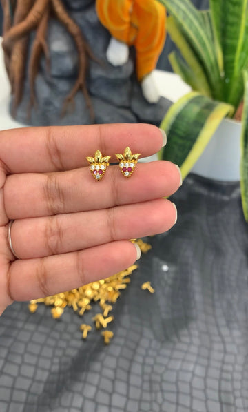 Beautiful cute ruby studs with screw back