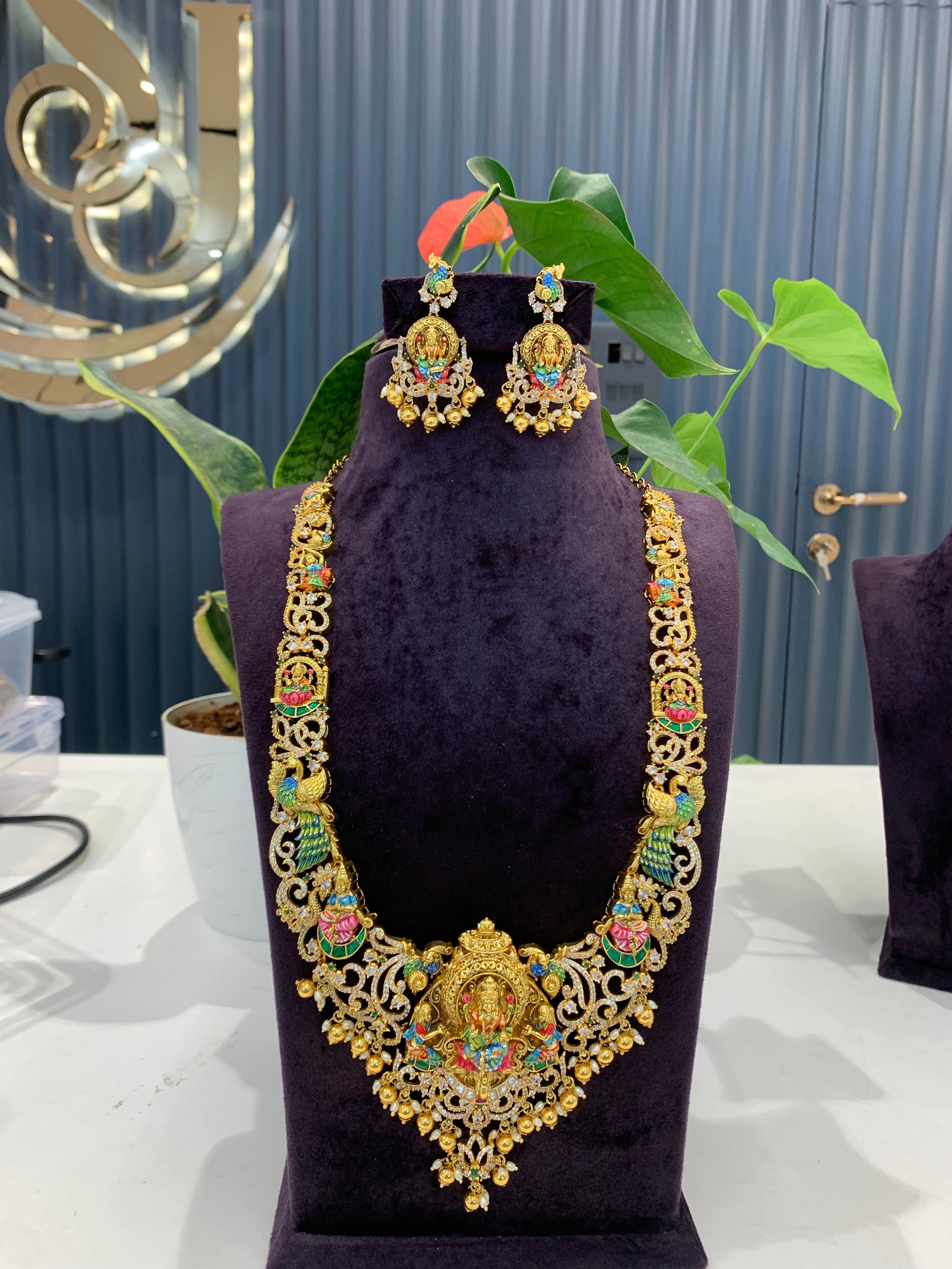 Beautiful traditional meenakari long haram