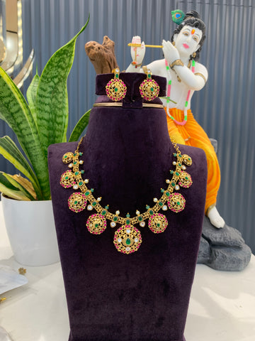 Jadav kundhan necklace