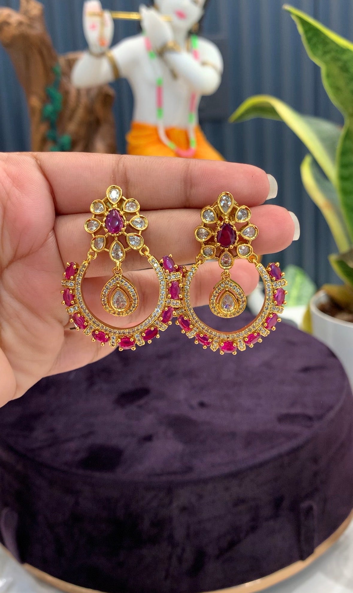 Beautiful ruby chandbalis