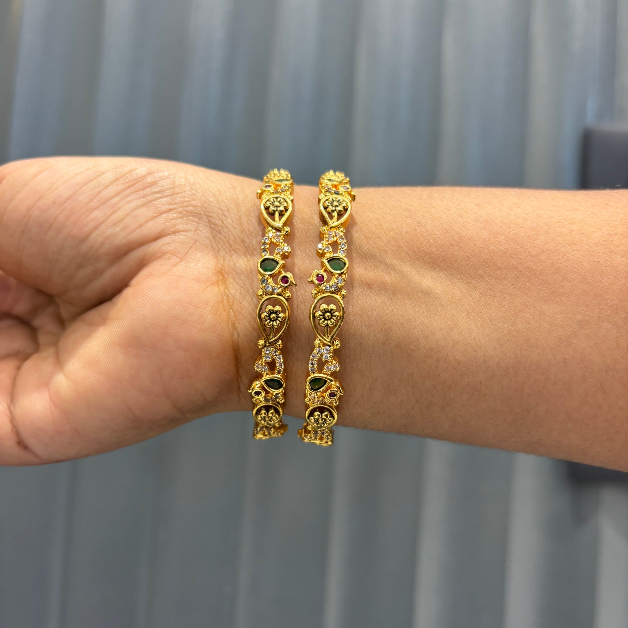 Nakshi peacock bangles