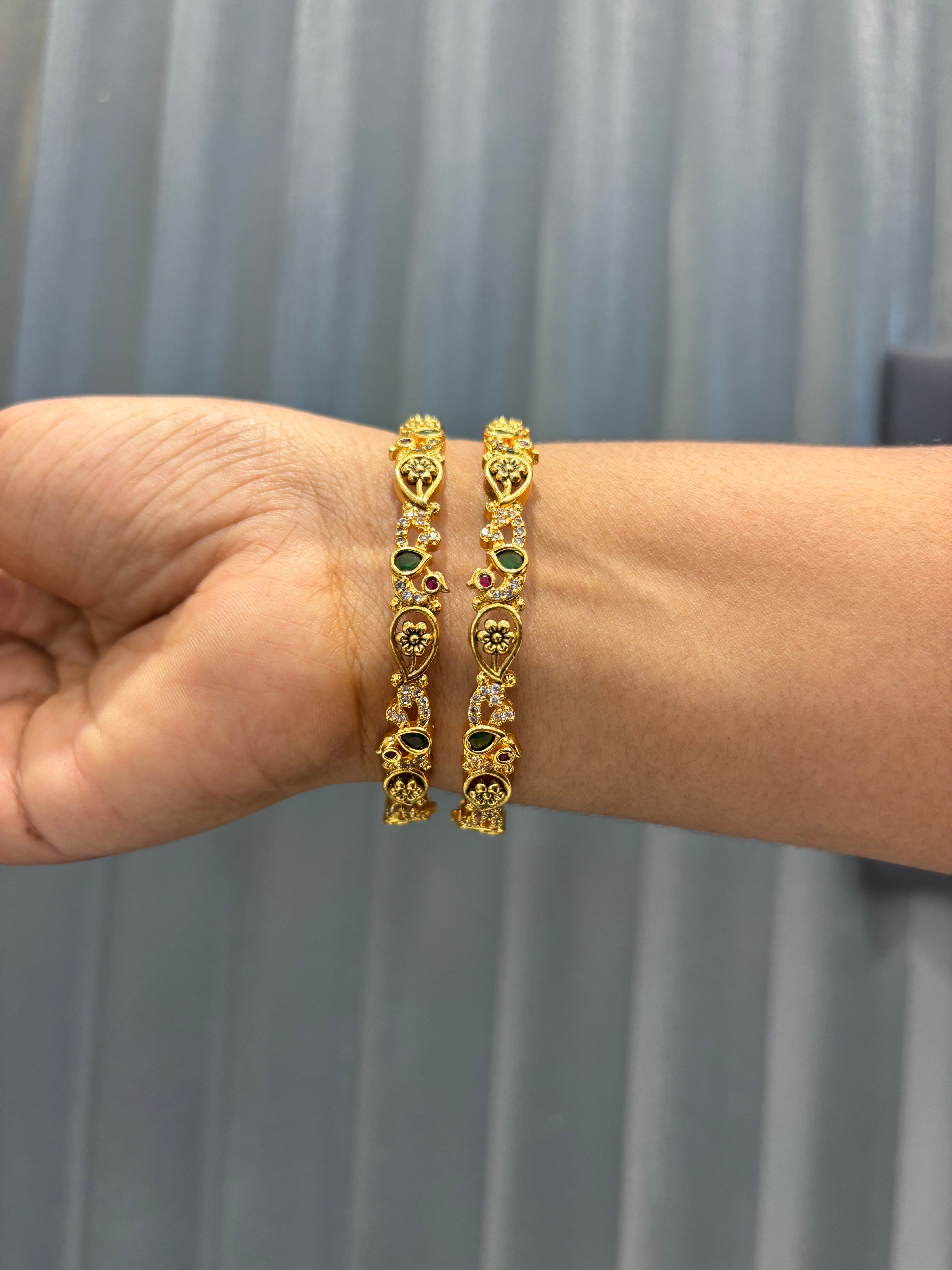 Nakshi peacock bangles