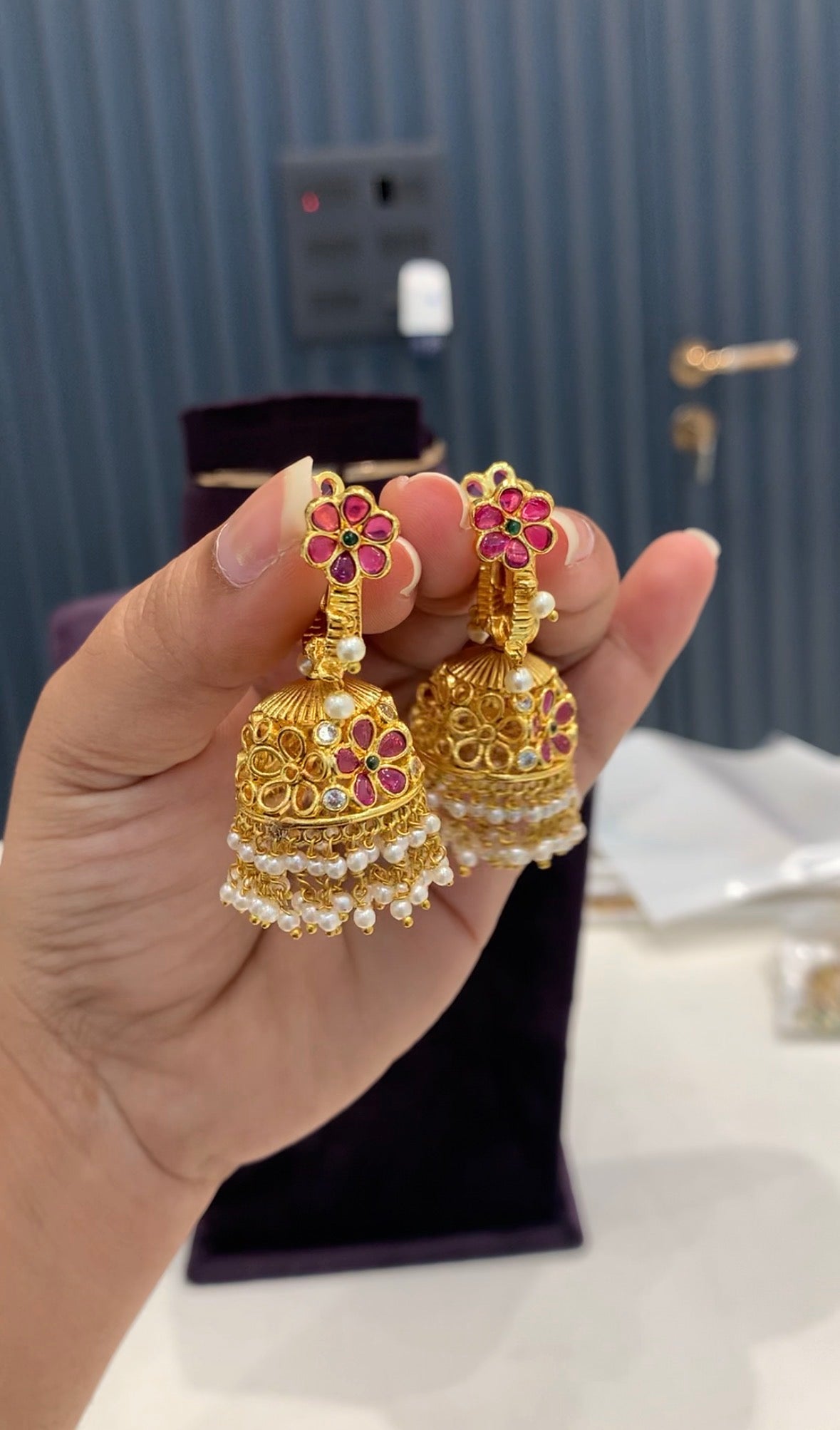Beautiful makara kundhanalu jumkies