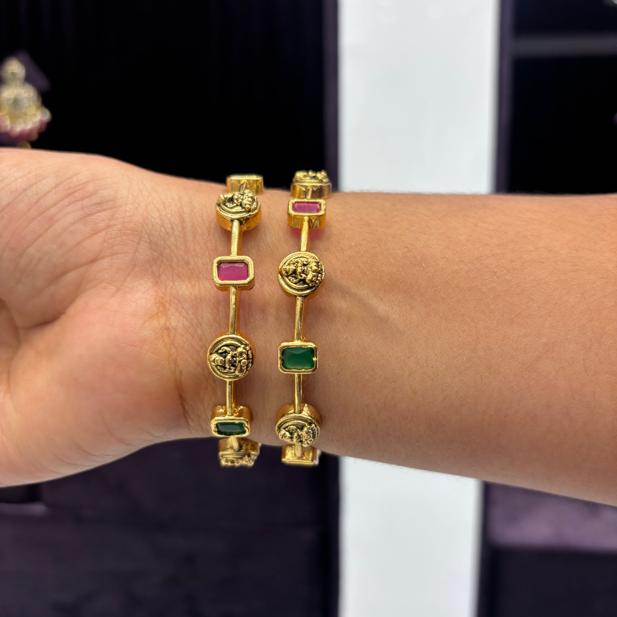 Nakshi Multi Stone Bangles