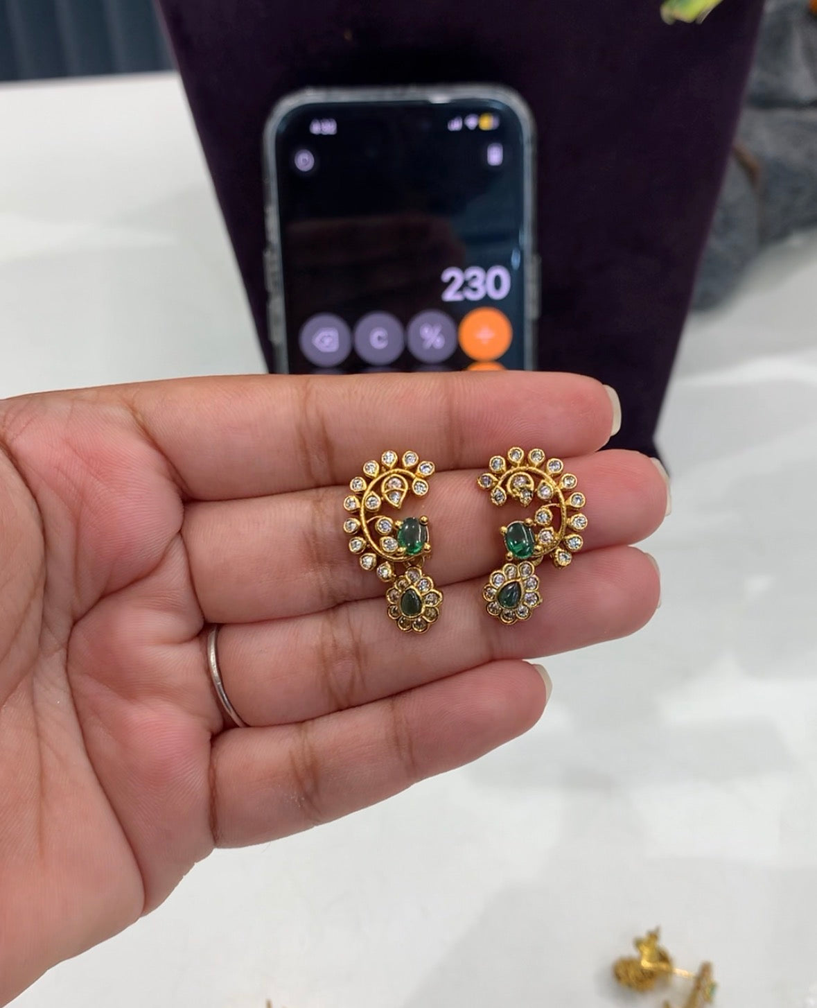Beautiful Green studs @ashadam offer