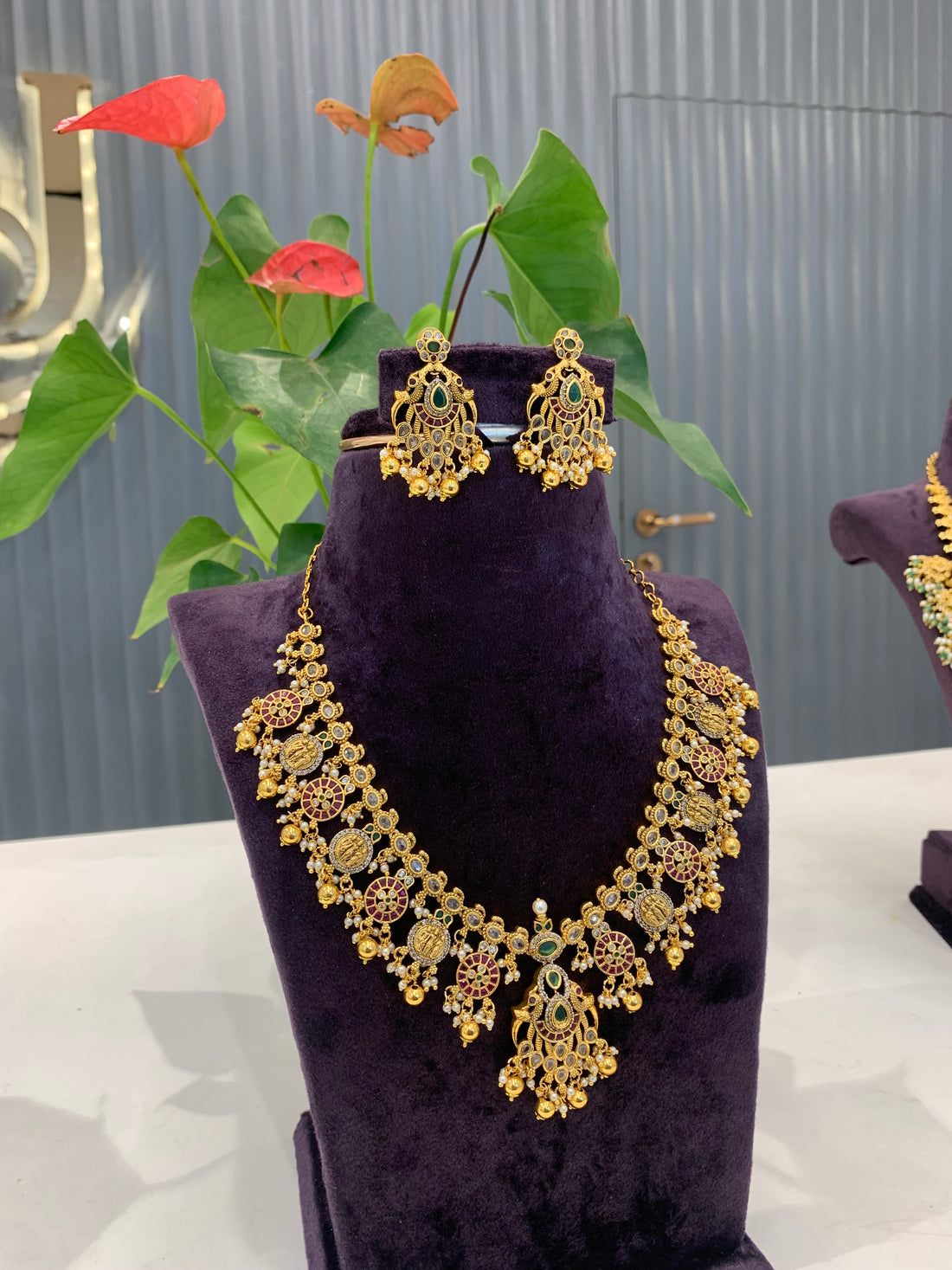 Beautiful ram parivar necklace