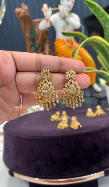 Beautiful white Stone Earrings