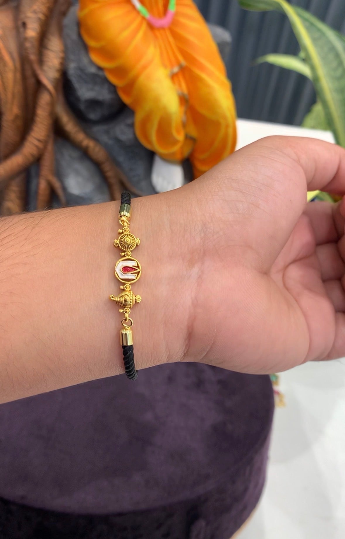 Beautiful Venkateswara Swamy Bracelet with back thread