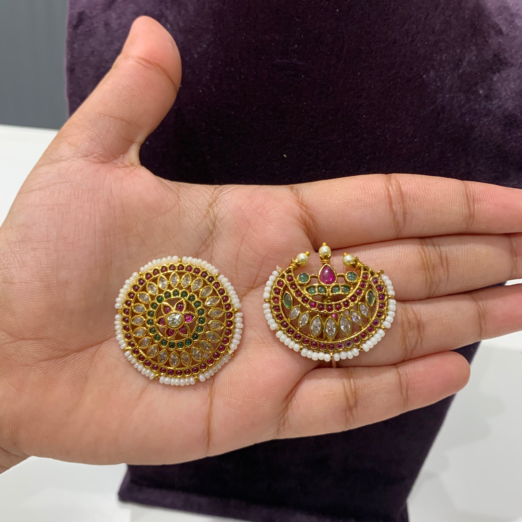 Beautiful sun moon hair pins
