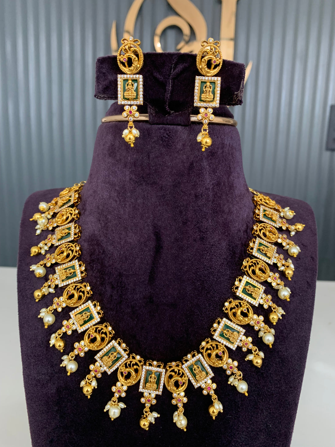 Beautiful Lakshmi Devi necklace in u shape