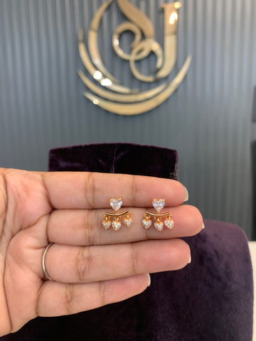 Beautiful rose gold earrings