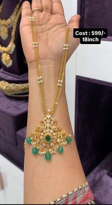Beautiful pendant with customised chandraharam