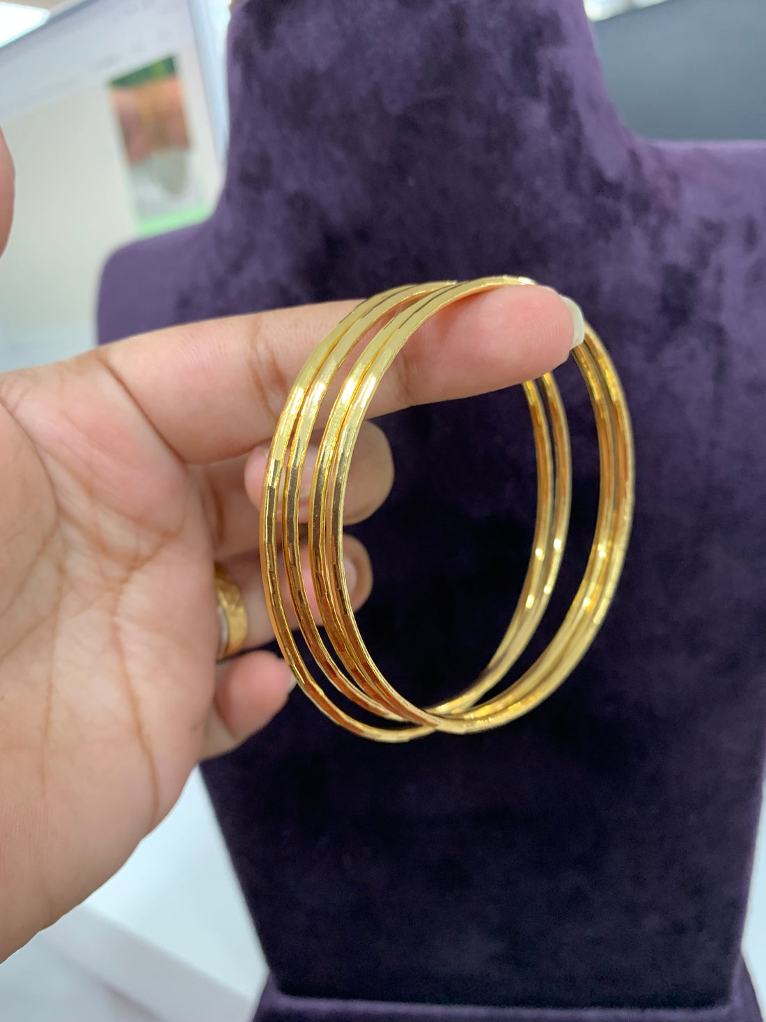 Beautiful gold replica bangles set of 4