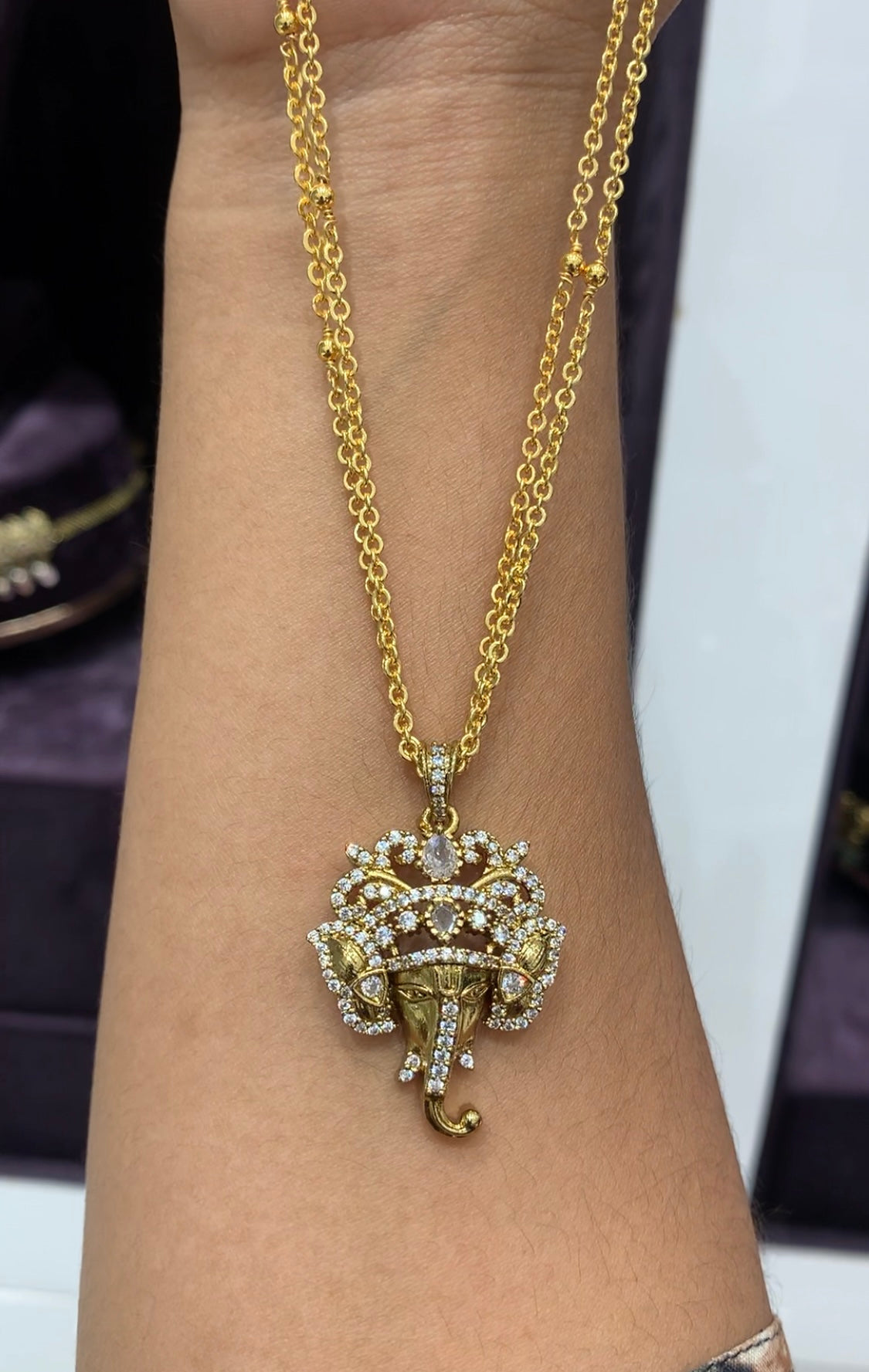 Beautiful Vinayaka Locket with Chain