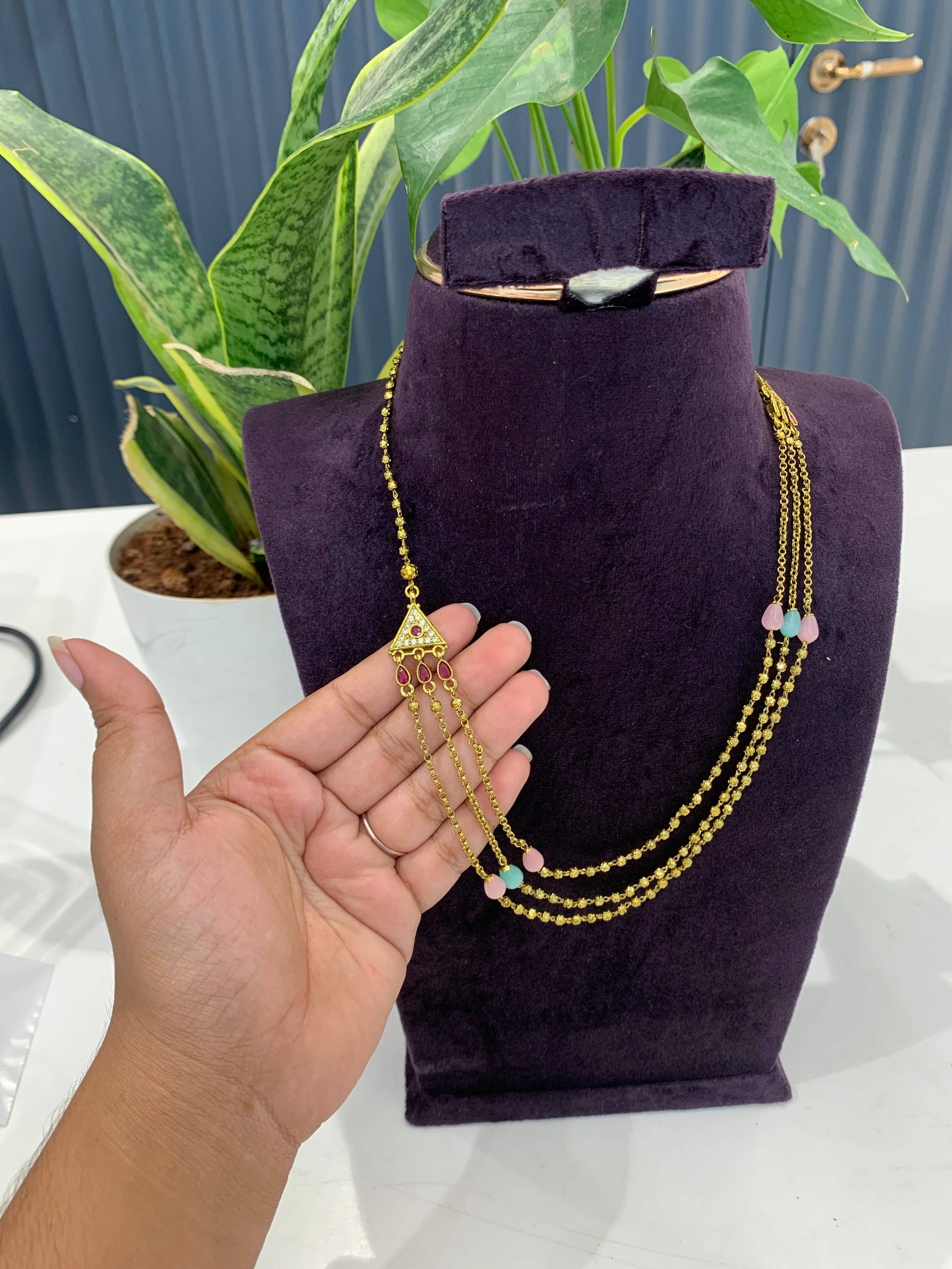 Beautiful customised mehandhi polish step chain
