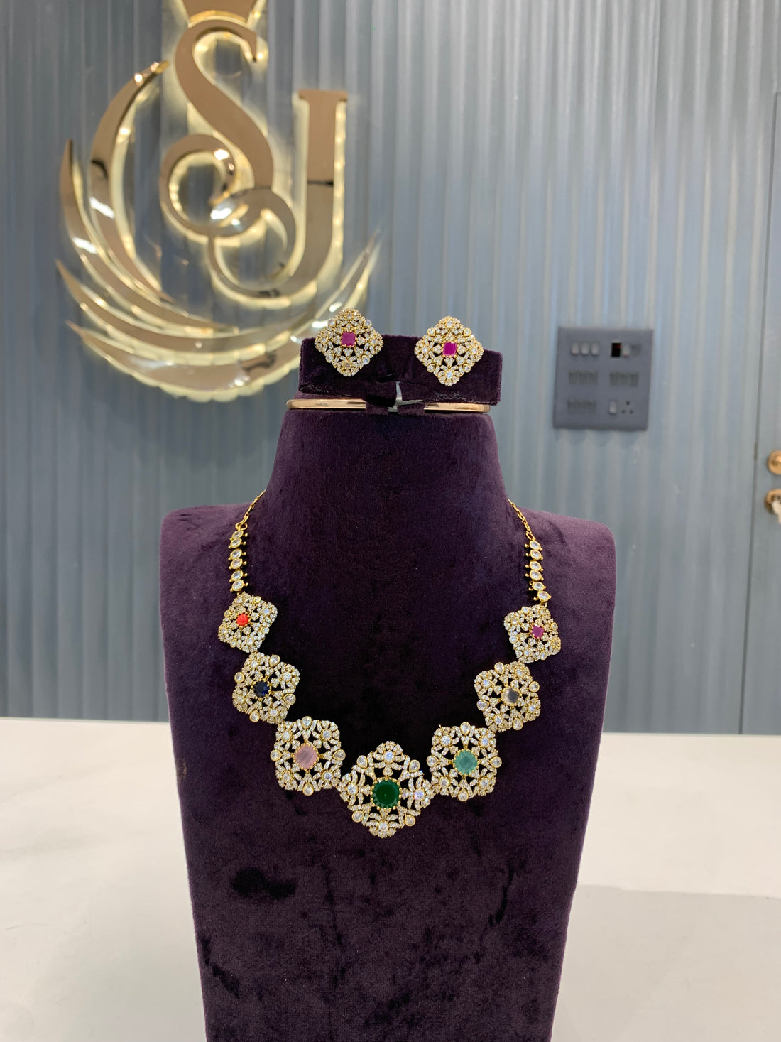 Beautiful Navarathna necklace