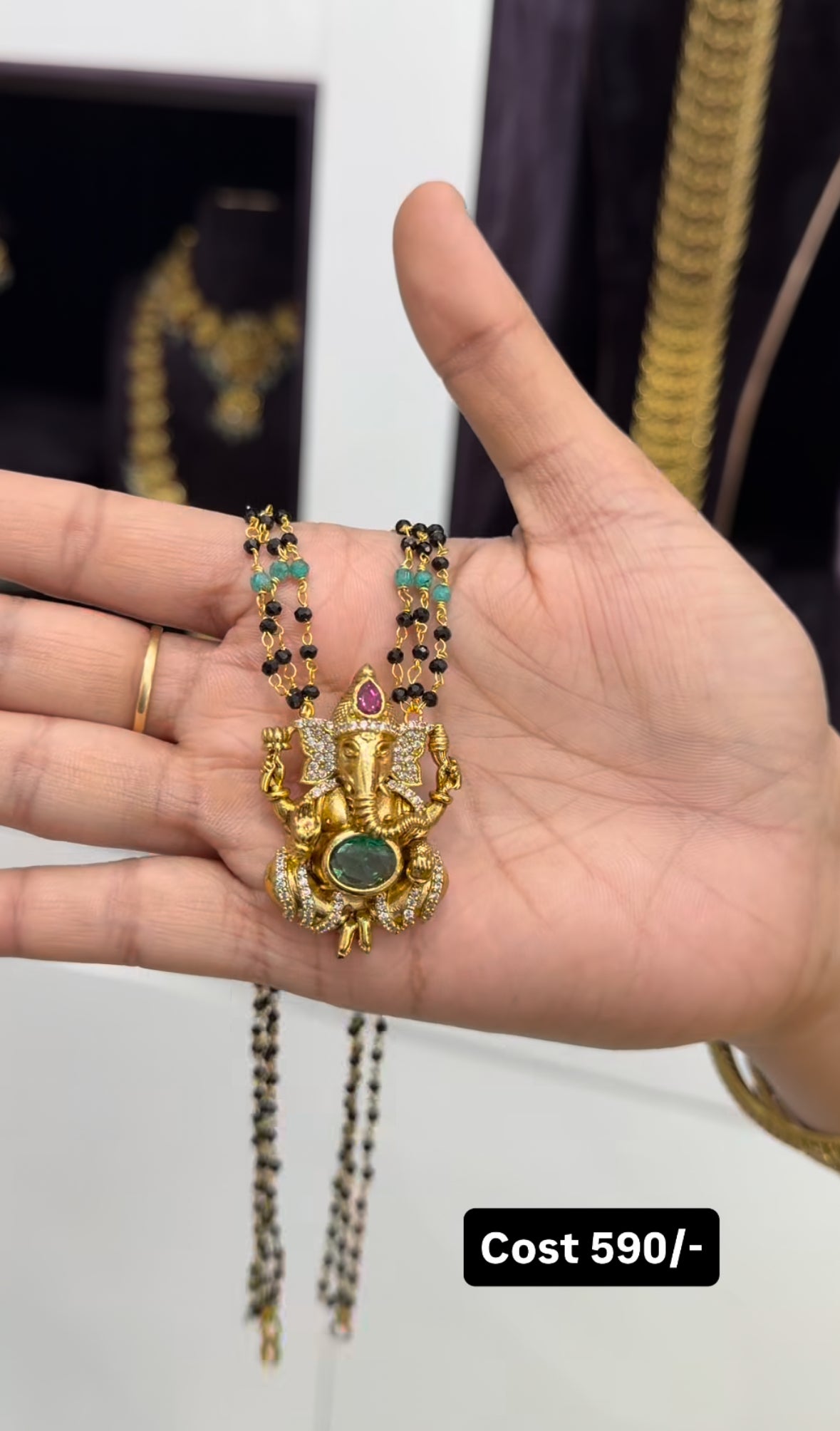Beautiful ganesh blackbeads
