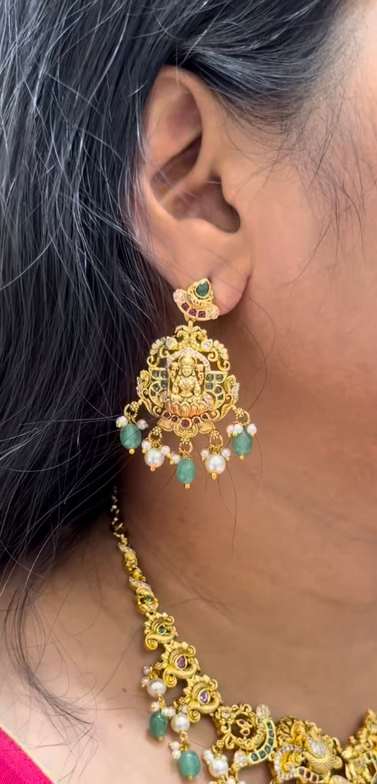 Beautiful Lakshmidevi Idol Necklace