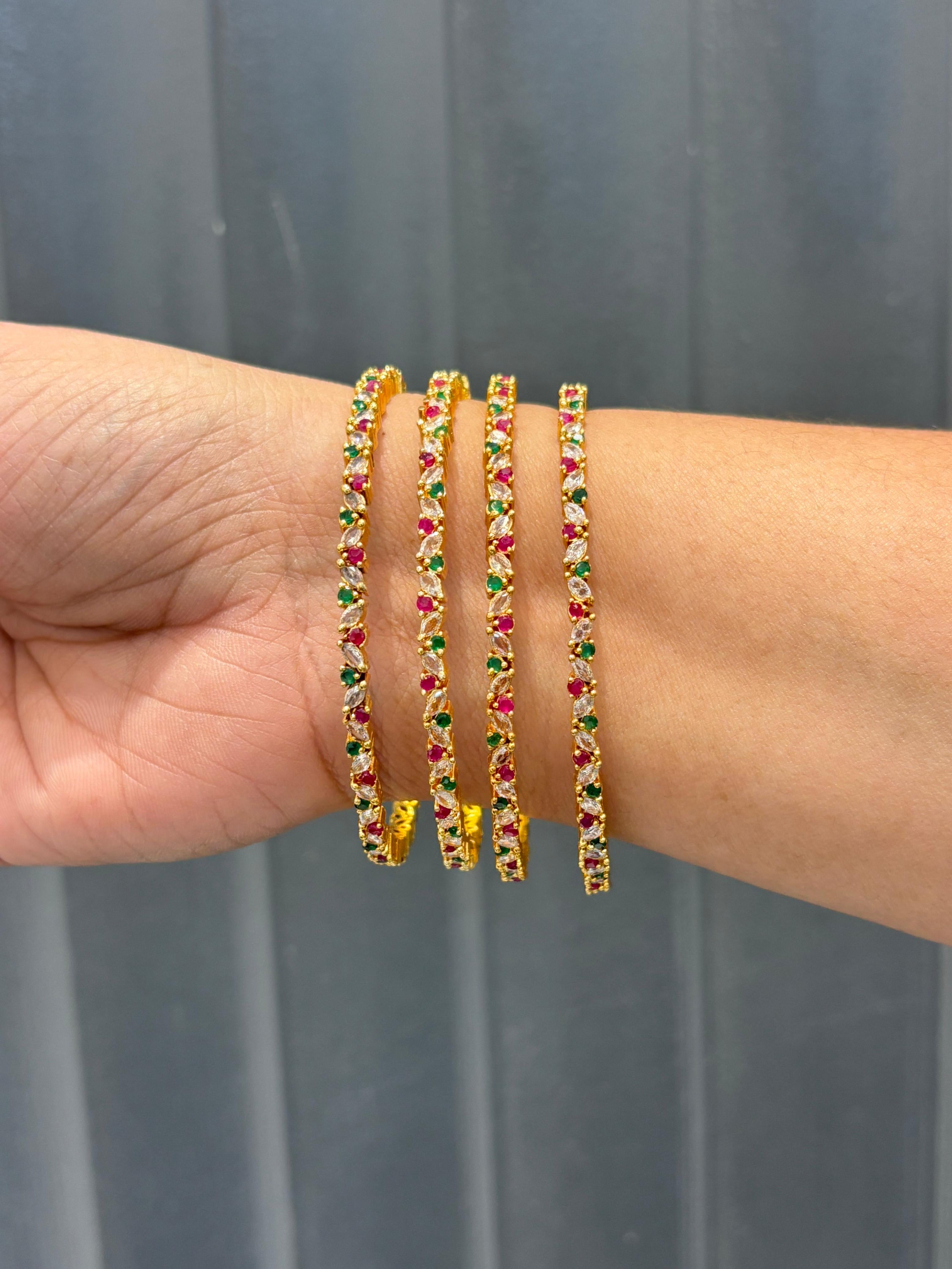 CZ-BANGLE SET OF 4