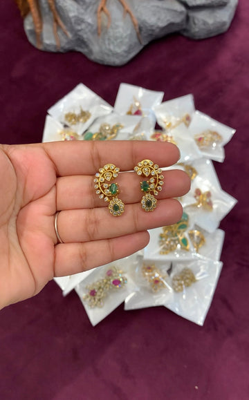 Beautiful green stone earrings