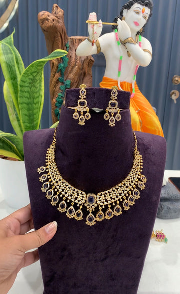 Beautiful purple stone necklace