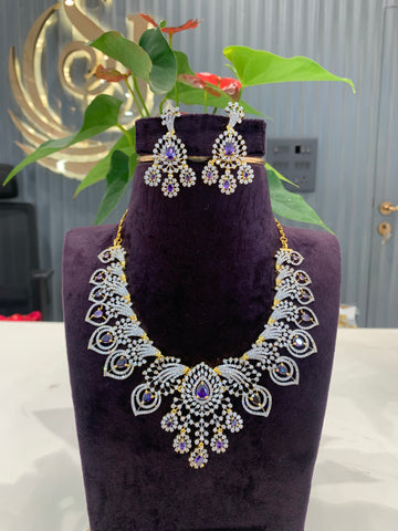 Beautiful trendy purple colour GJ neckset