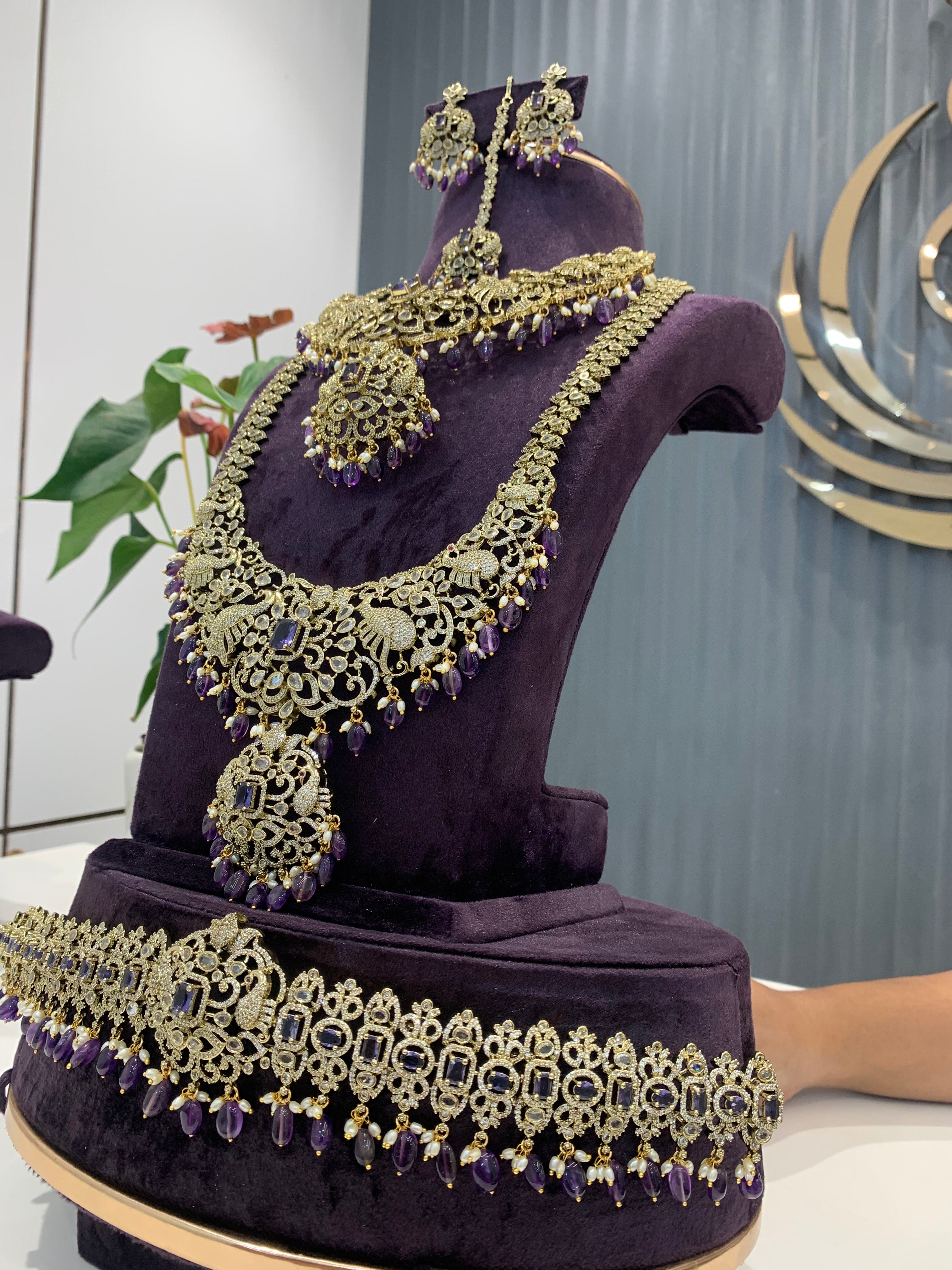 Beautiful  voilet stone combo set