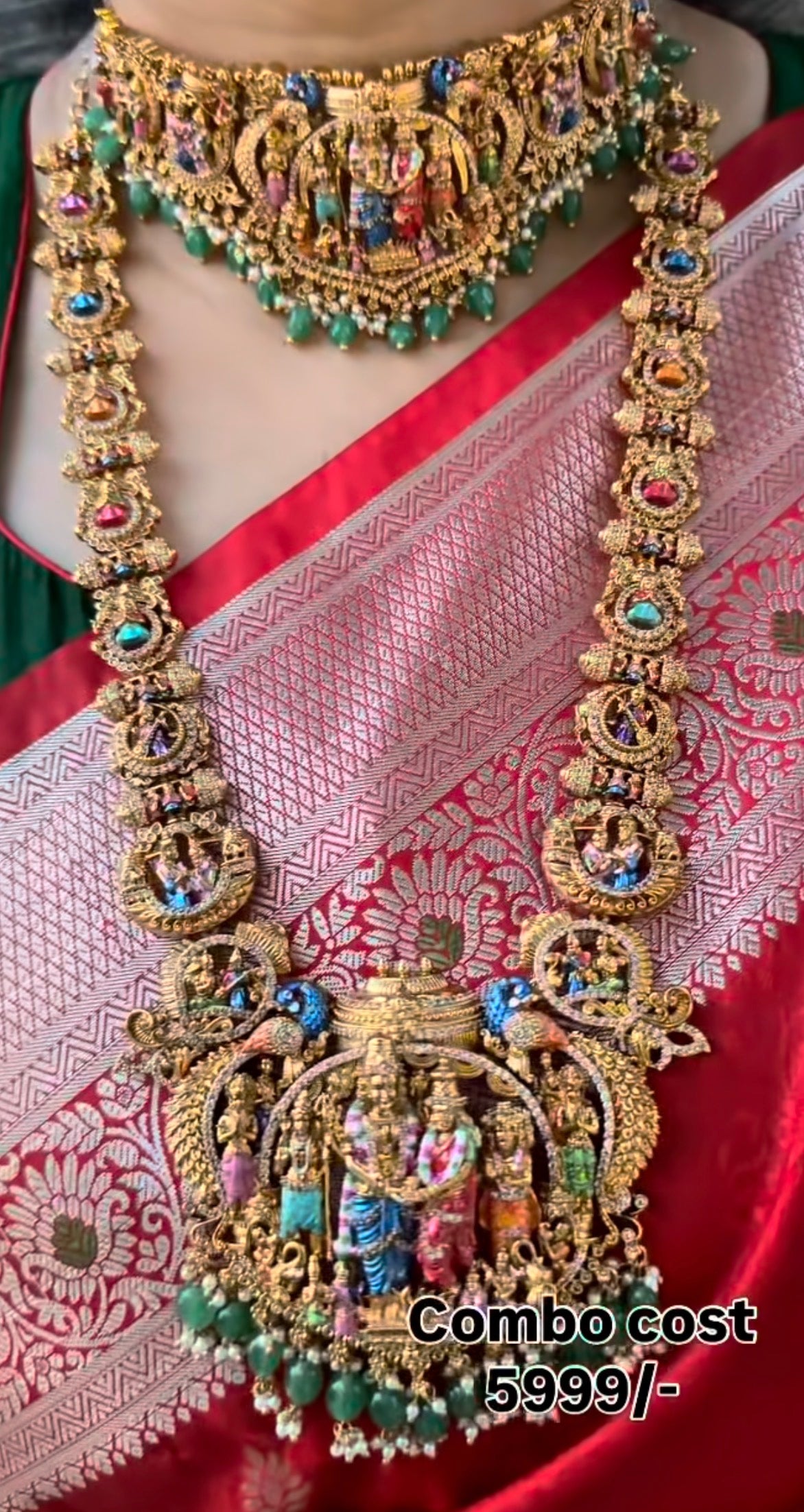 Beautiful meenakari bridal set