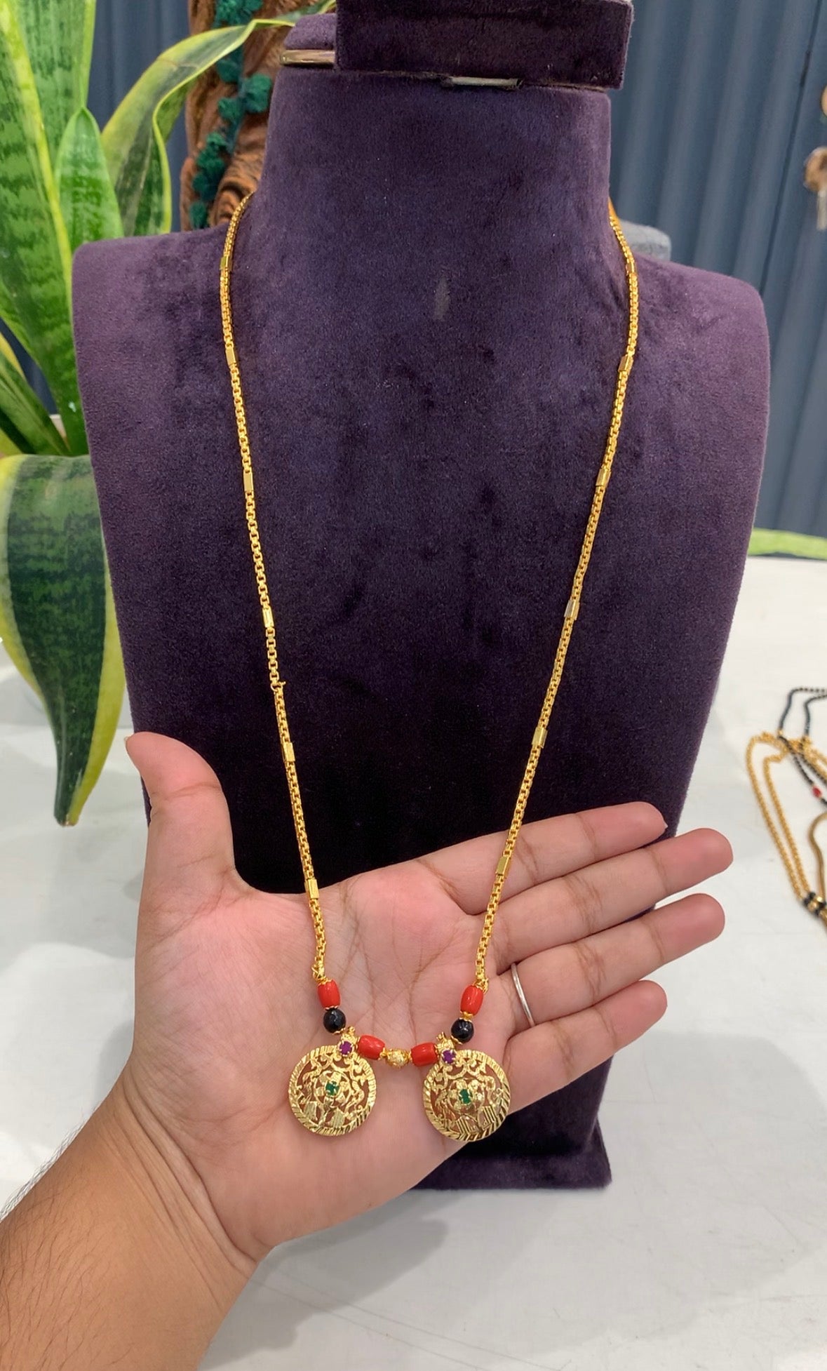 Beautiful customised traditional thali chain 24 inchs