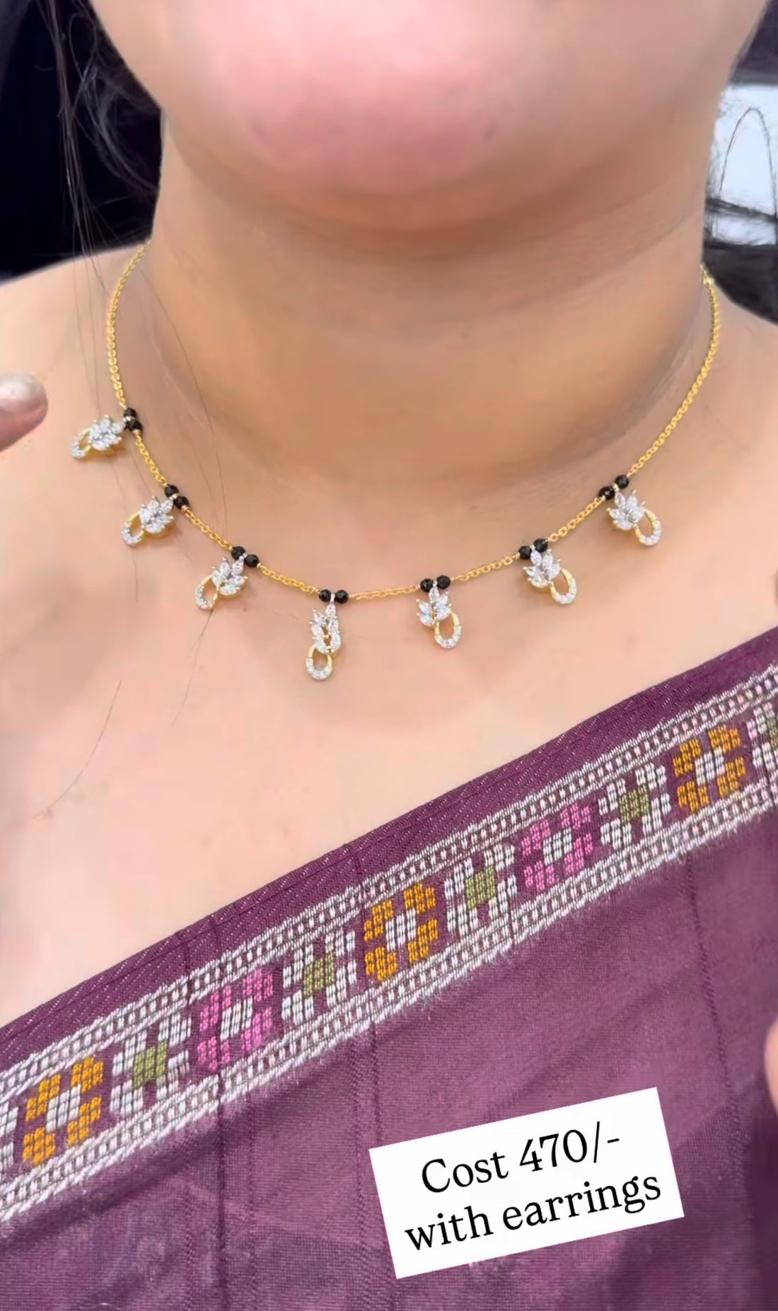 Beautiful chain set with earrings