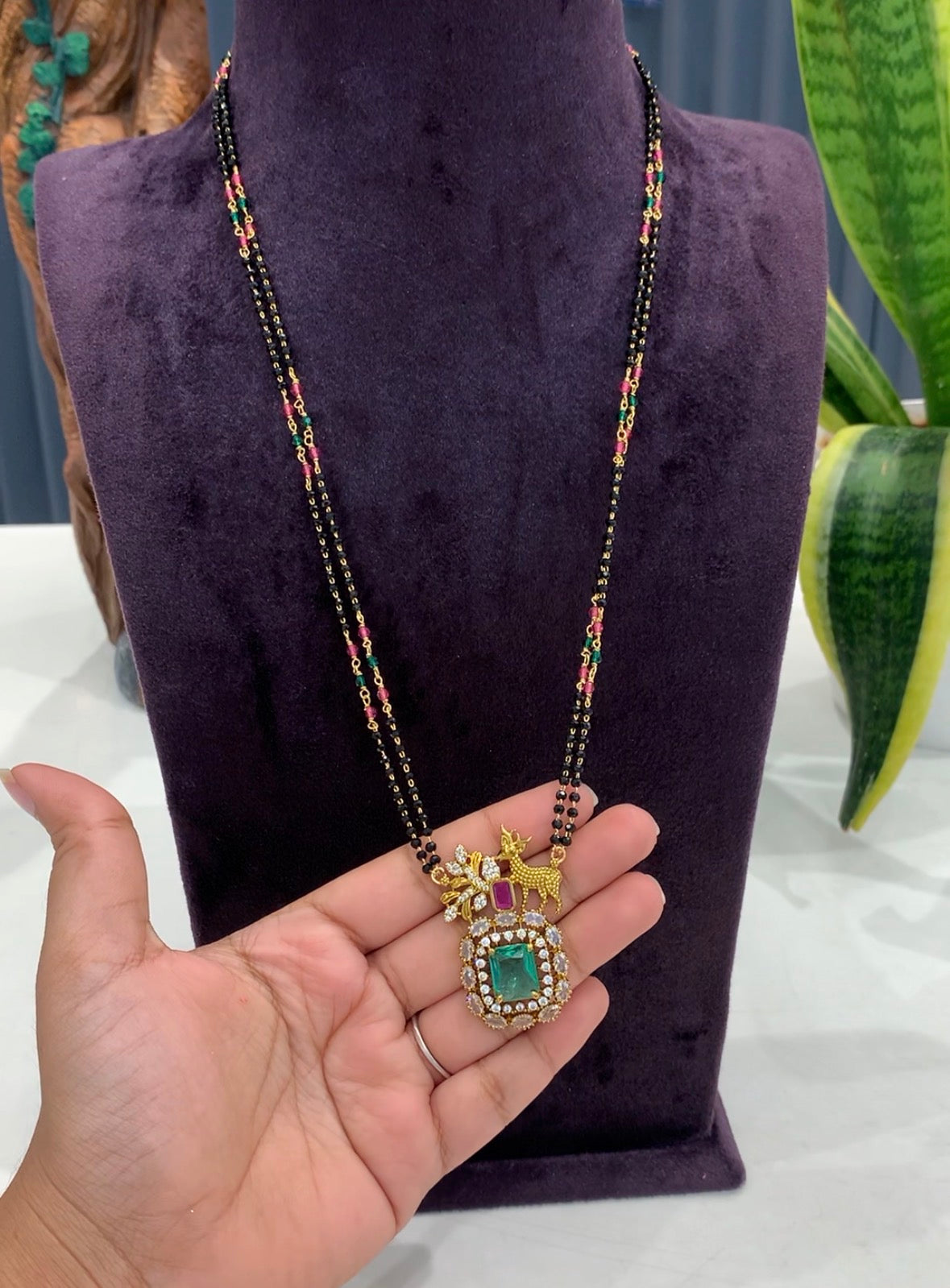 Beautiful Locket With Customised 24inche Blackbeads