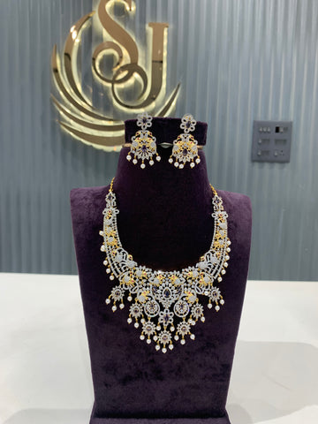 Beautiful GJ purple stone necklace