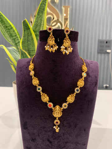 Beautiful navarathana nakshi necklace