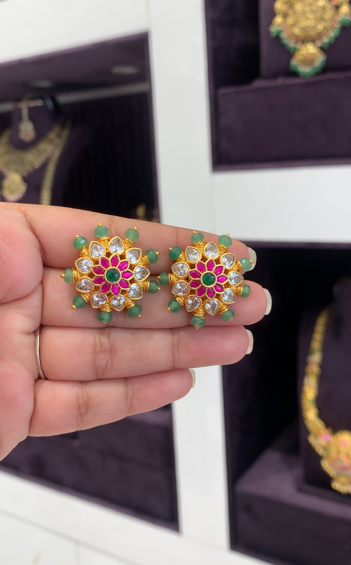 Beautiful jadav studs
