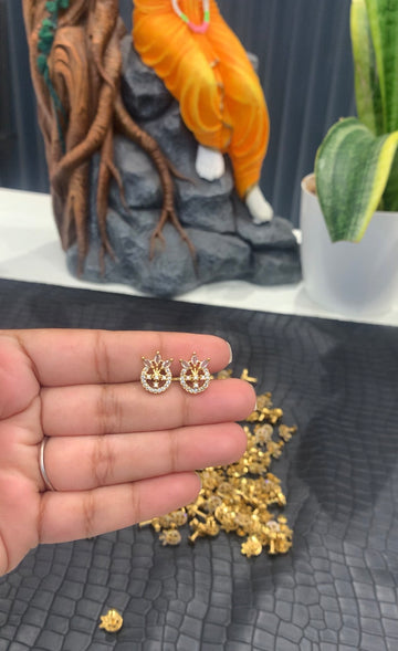 Beautiful screwback white  studs