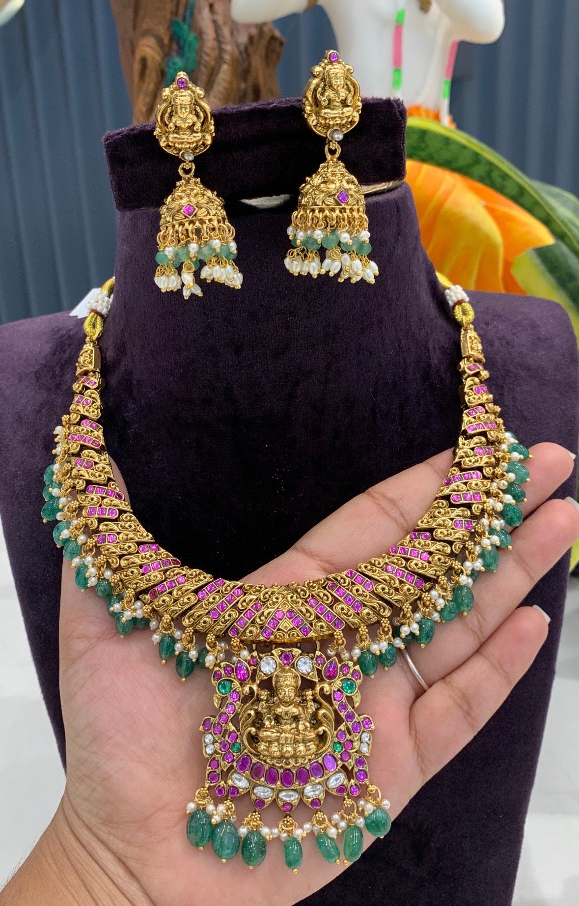 Beautiful Jadav Changeable Necklace (3 in 1)